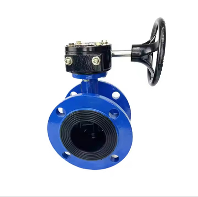 satın al Endüstriyel Turbin Çift Flange döküm çelik kelebek valfi PTFE kaplama ile Çevrimiçi üretim