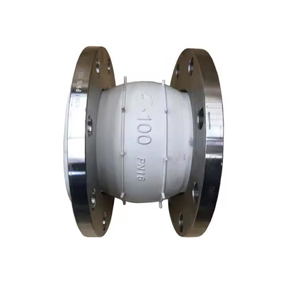 ซื้อ DN50 PN6 อาหารเกรดลูกกลองเดียว Flanged ยาง Flex Connectors Expansion Joint การผลิตออนไลน์