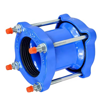 ซื้อ DN150 ระยะยาวยืดหยุ่น Flanged Gibault Joint Ductile Cast Iron DI Universal Coupling สําหรับท่อ PVC การผลิตออนไลน์