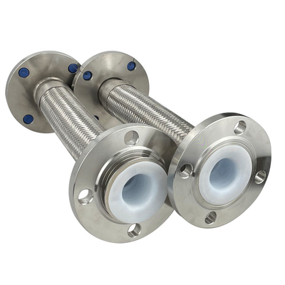 DN200 PN16 โลหะไร้สแตนเลสที่สับสน สายเชื่อมต่อ Flange สายเชื่อมต่อที่มีความยืดหยุ่น